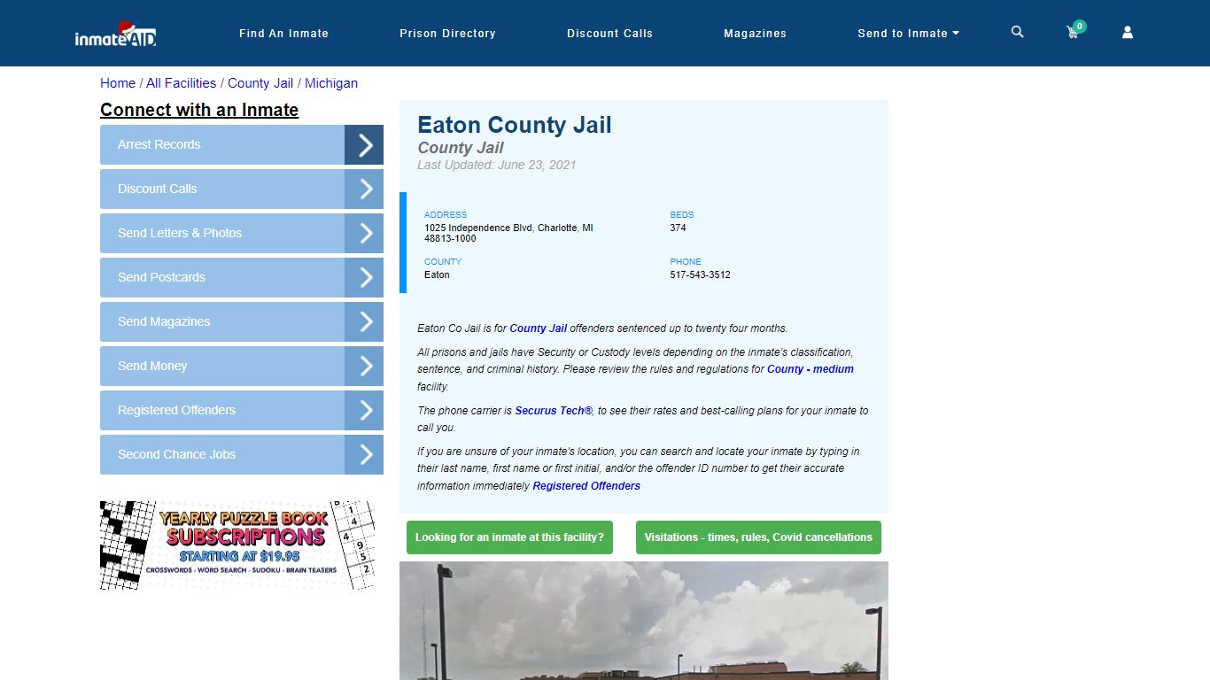 Eaton County Jail - Inmate Locator - Charlotte, MI